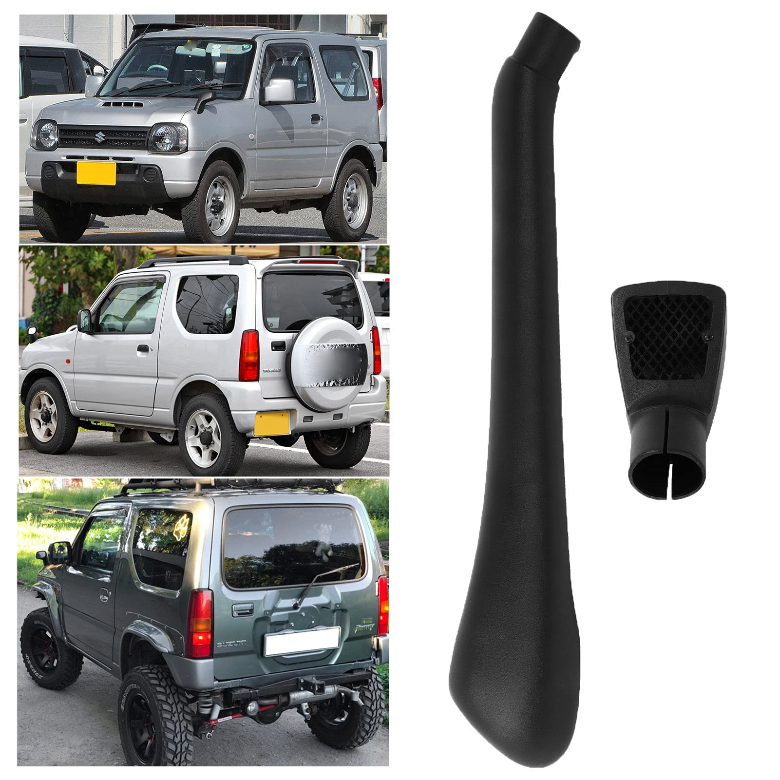 Amazon.co.jp: カーシュノーケルキット、 Akozon 黒 ABS エア